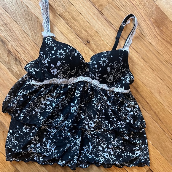 Jaclyn Smith floral bustier tank top - Picture 1 of 5